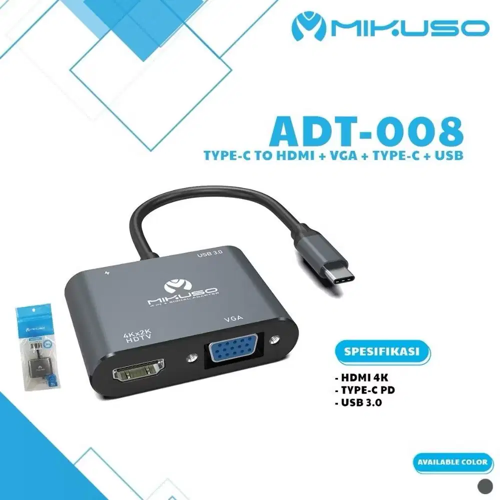 adapter type c to hdmi & vga