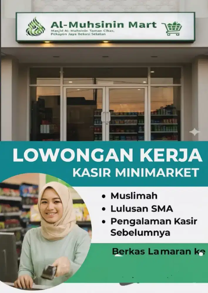 Dibutuhkan segera Kasir/Pramuniaga
