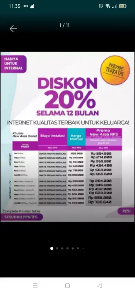 Karawaci Tangerang Gratis biaya pemasangan internet myrepublic