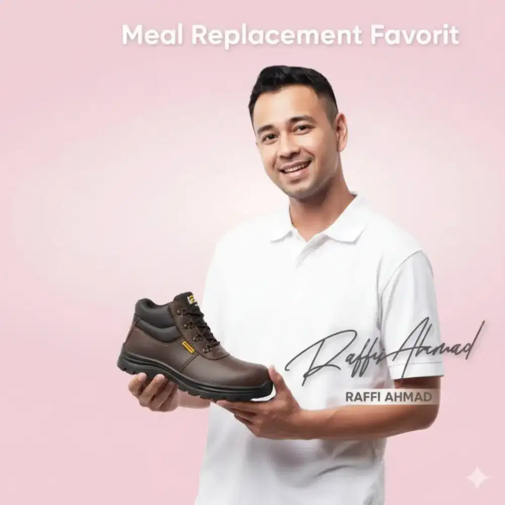 Sepatu safety pria ujung besi anti slip safety shoes