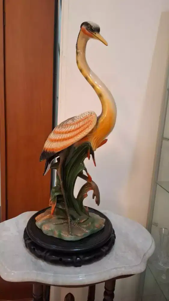 HAND PAINTED VINTAGE CERAMIC FROM MID 20TH CENTURY BURUNG BANGAU