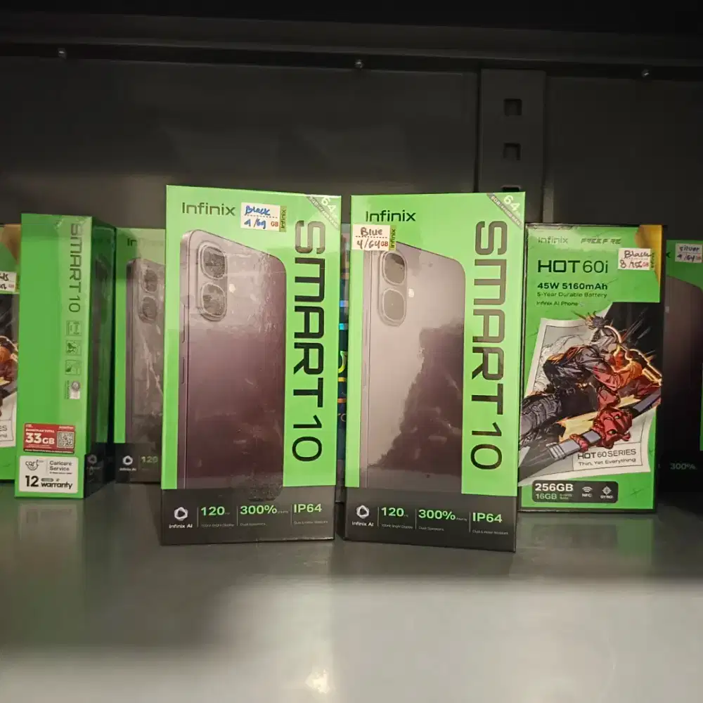 Infinix Smart 10 Ram 4+4/64 New