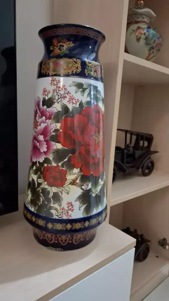 VAS PORSELEN CHINA - GAMBAR BUNGA PEONY / PEONY FLOWER