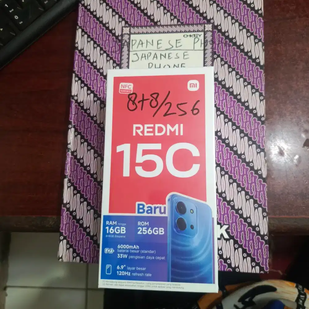 Xiaomi redmi 15c 8/256 new resmi di Japanese phone