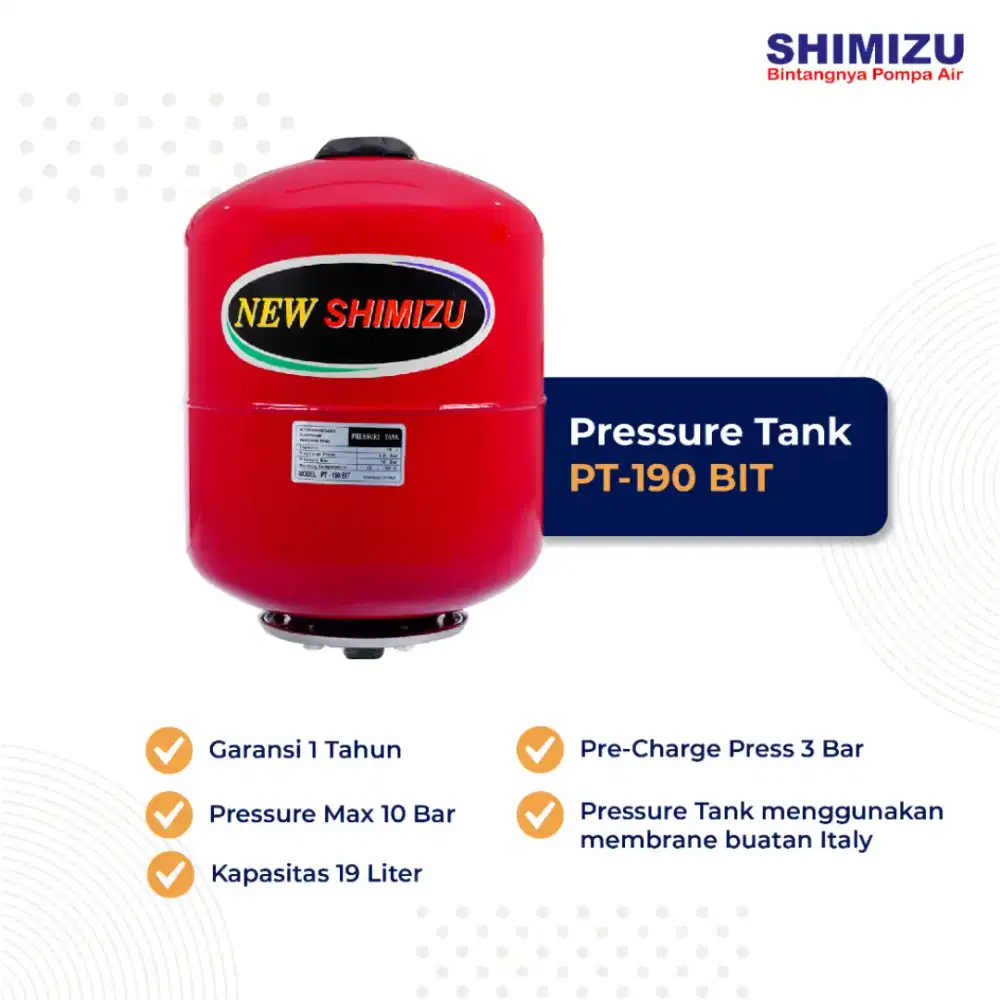 Tabung tangki mesin pompa air pressure tank 19 liter