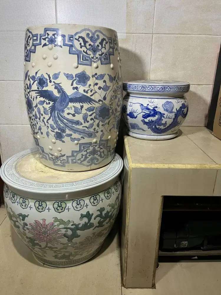 Set pot guci duduk / meja