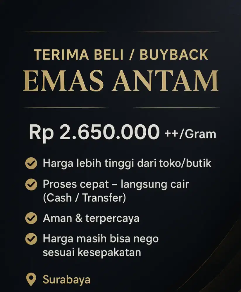 Terima beli emas antam harga tinggi