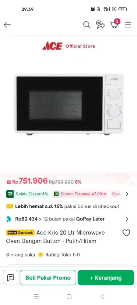Microwave oven baru