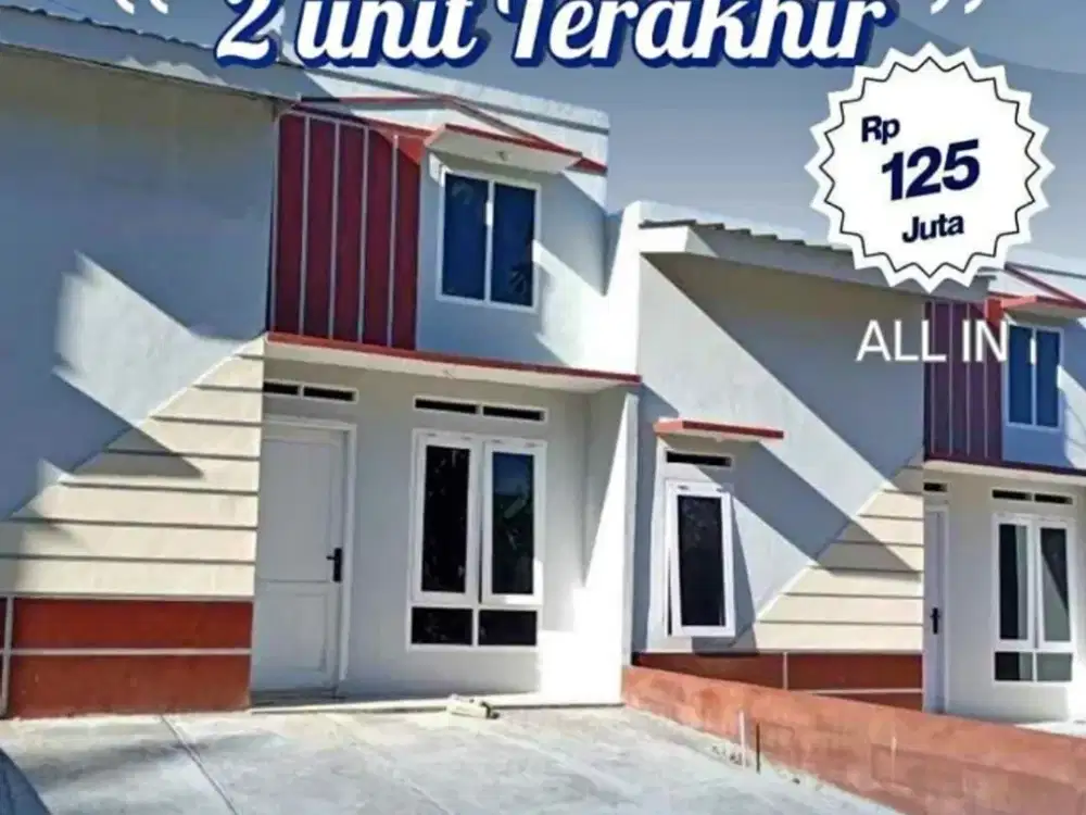 Cash 125 juta type 36/60 dekat stasiun krl dan strategis