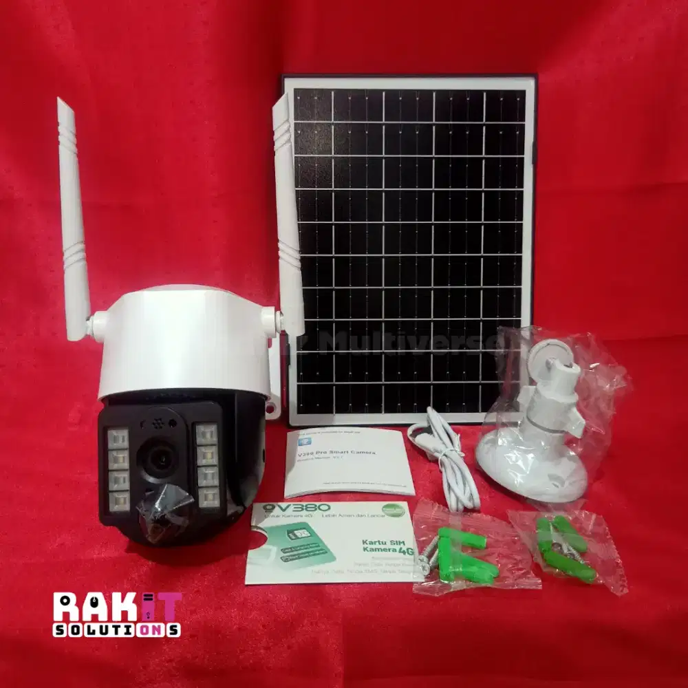 CCTV V380 4G + Solar Panel | Kamera Outdoor Full HD 2MP Tanpa WiFi