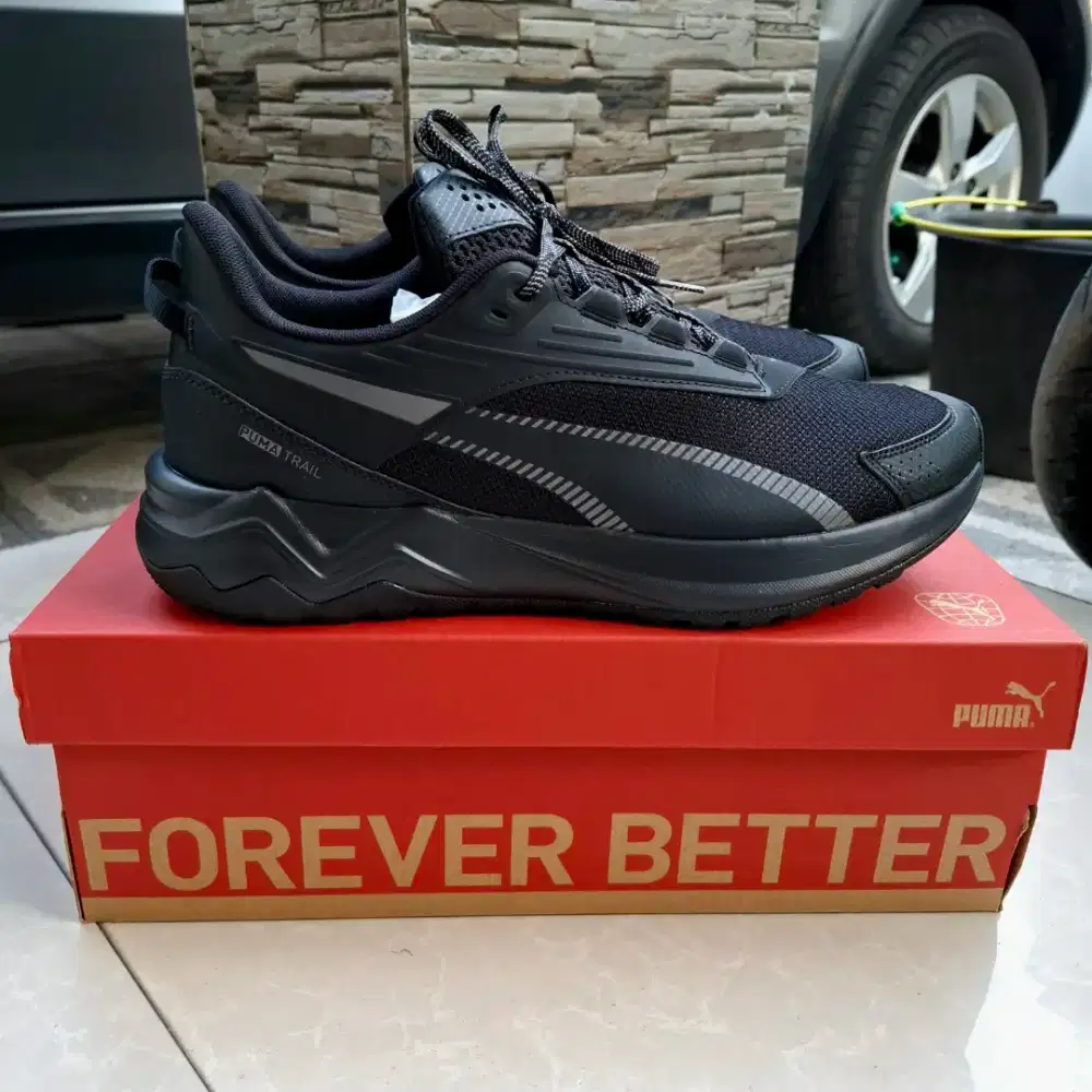 Sepatu Lari Puma Extend Lite Trail Running Black Size 46 Original