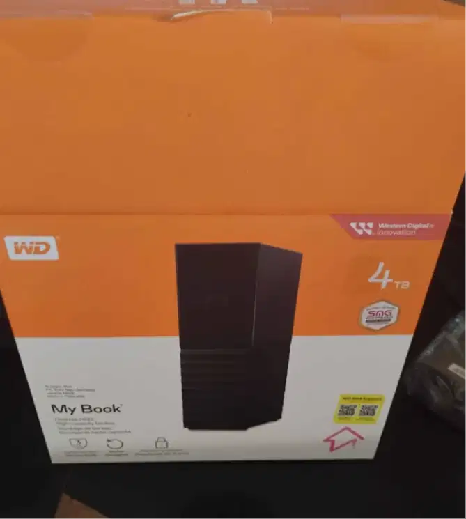 BNOB Harddisk external WD my book 4 TB garansi on 17-Nov-2027