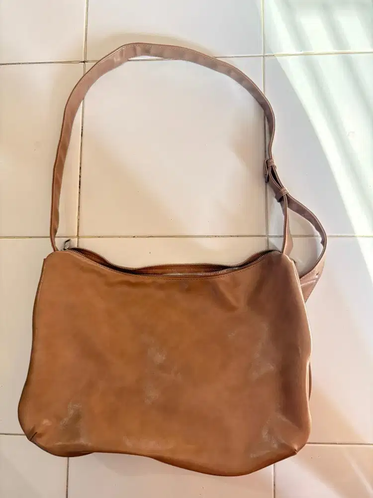 Tas Miniso DutaMall Warna Mocca size Large/besar