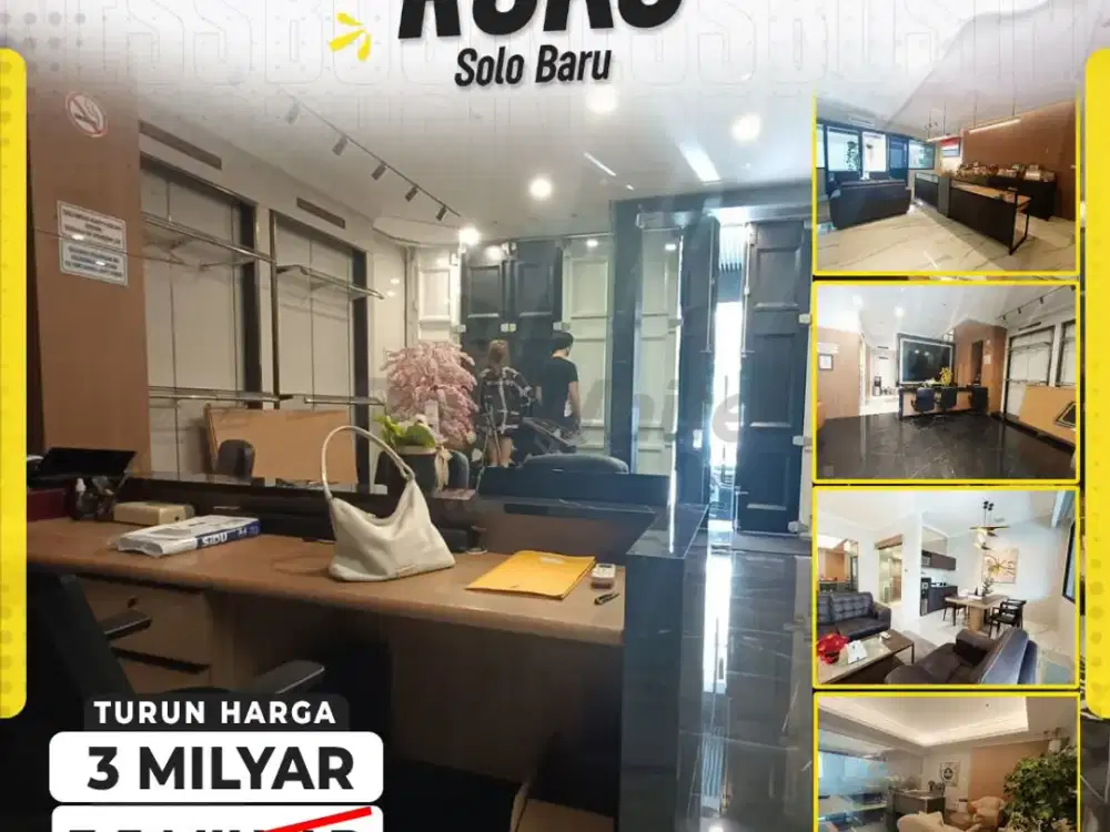 Dijual Ruko 2 Lantai Full Perabot Mewah di Koplek Ruko Solo Baru