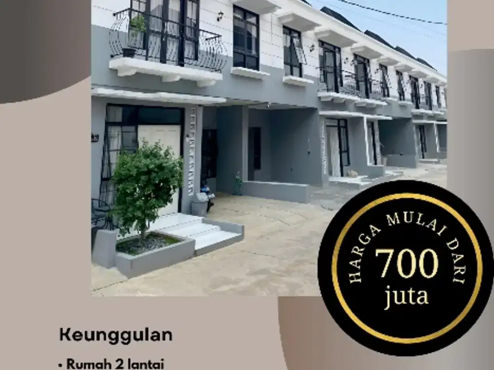 Rumah Mewah strategis dekat 3 pintu tol dan stasiun KRL