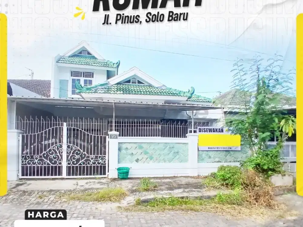 Disewakan Rumah Gede Solo Baru: Jl. Pinus – 5+1 KT, Cocok Buat Keluarga Besar!
