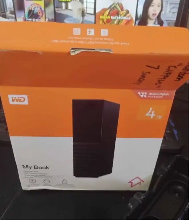 Harddisk external WD my book 4 TB garansi on 10-Nov-2027