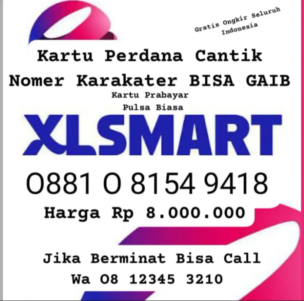 Nomer Cantik Smartfren XL axis Kartu perdana cantik bisa Gaib
