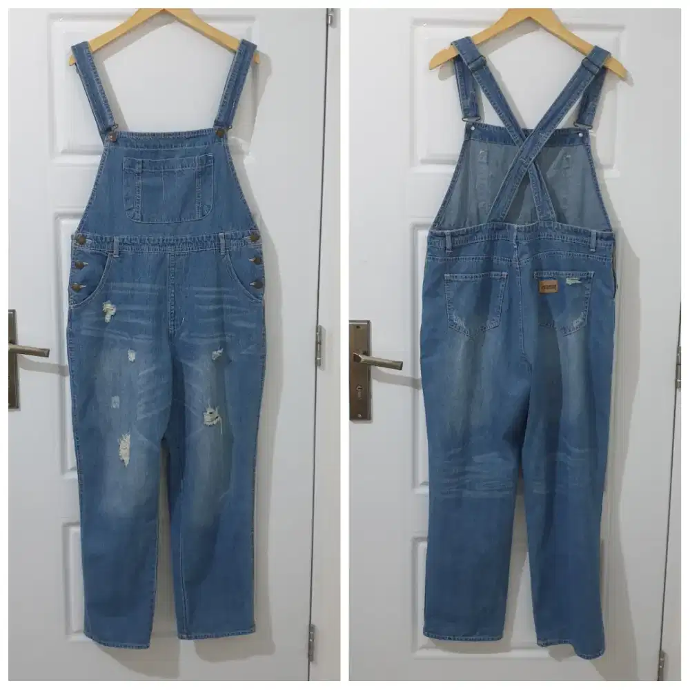 Jumpsuit jeans jumbo riped