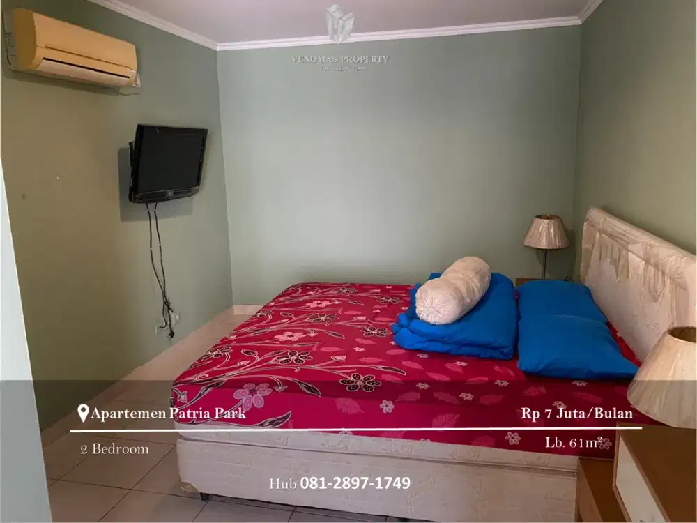 Disewakan Apartement Patria Park 2BR Full Furnished