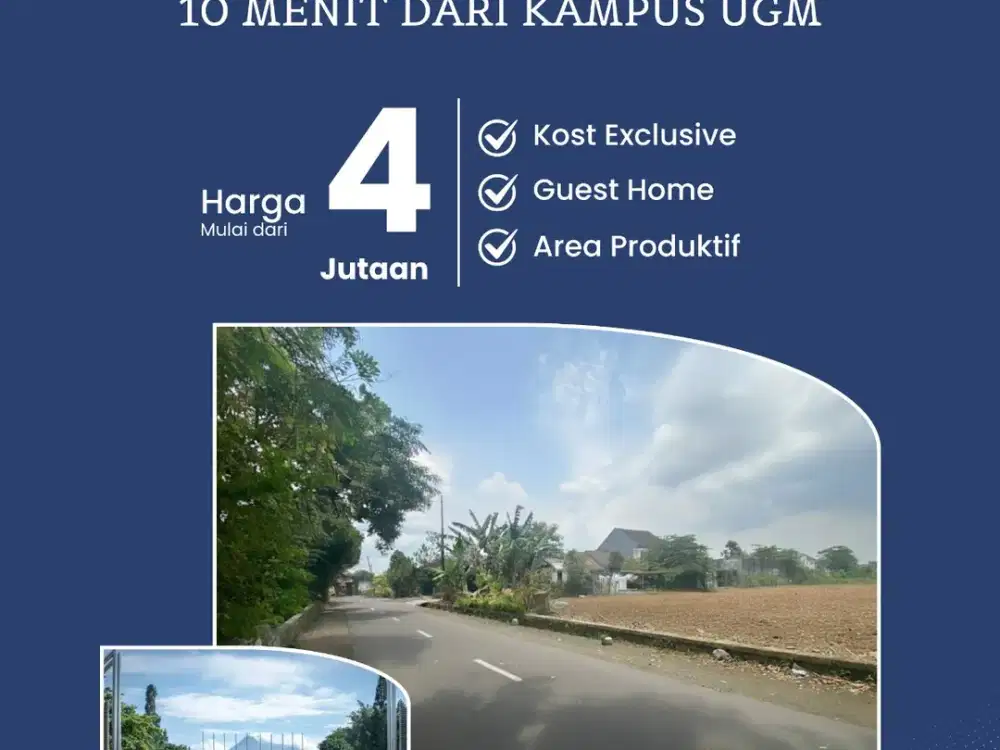 Tanah Strategis Area Kampus UII dan UGM, Nyaman Huni dan Asri