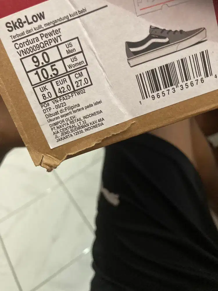 Sepatu Vans Sk8-Low edisi Cordura Pewter