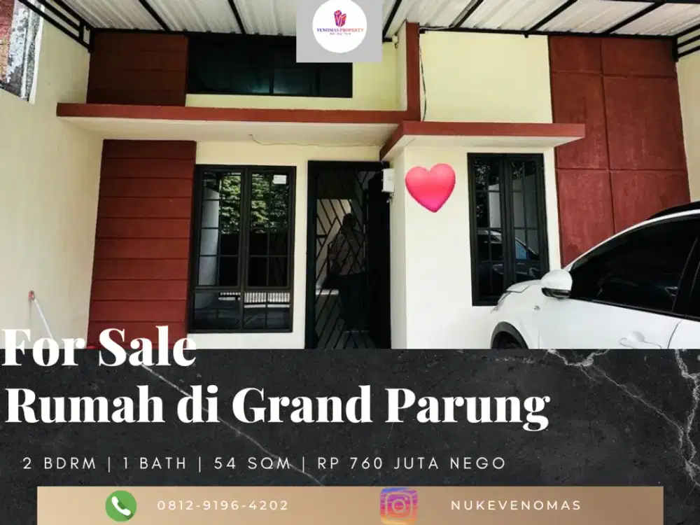 Dijual Rumah di Perumahan Grand Parung Residence 2 Bedrooms
