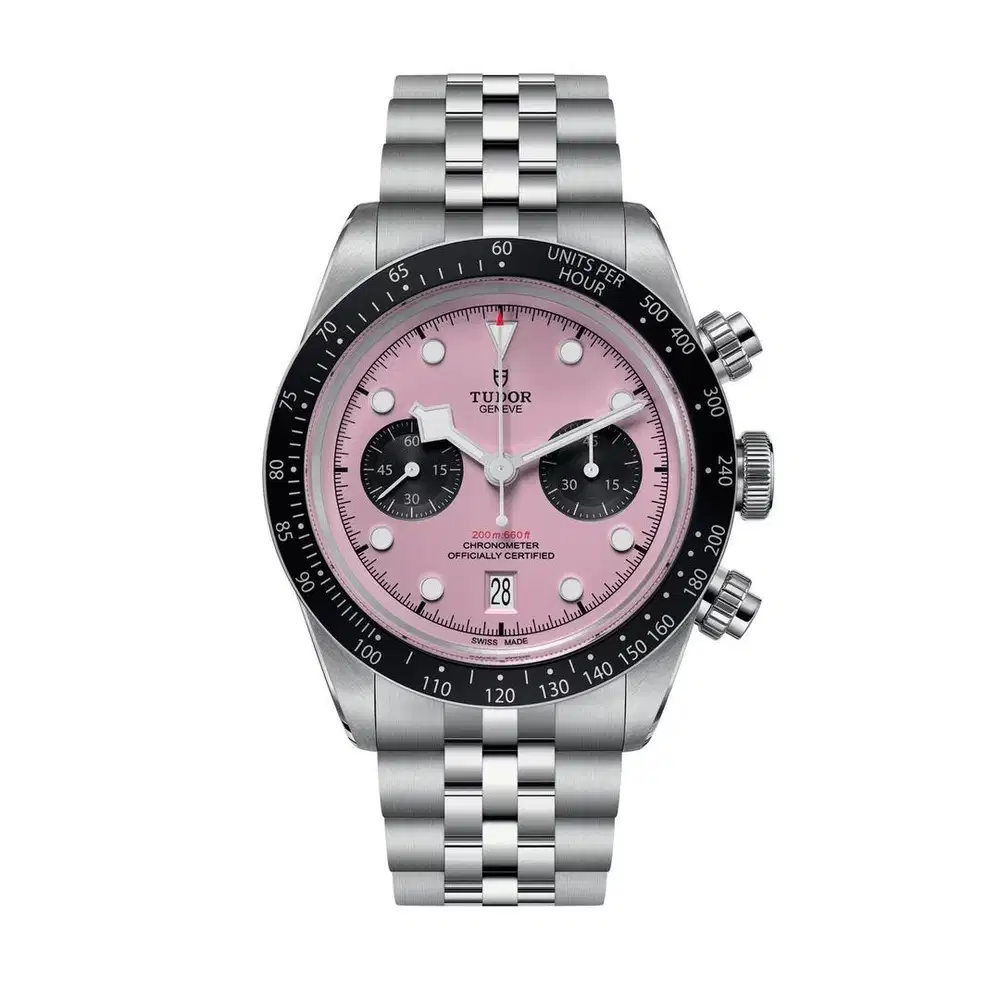Tudor Heritage Blackbay Pink Dial Chronograph Jubilee 41 mm New in Box