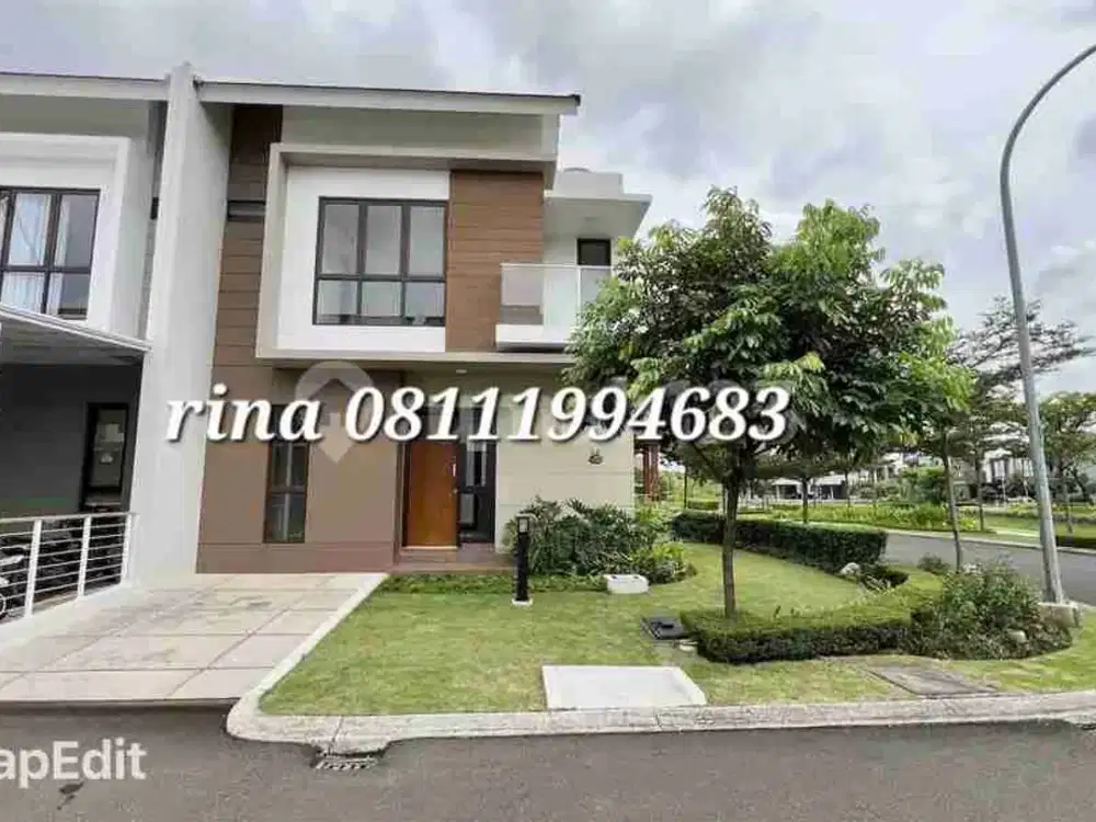 Rumah Hoek Summarecon Bekasi Olive Residence View Danau 2 Lantai Siap Huni