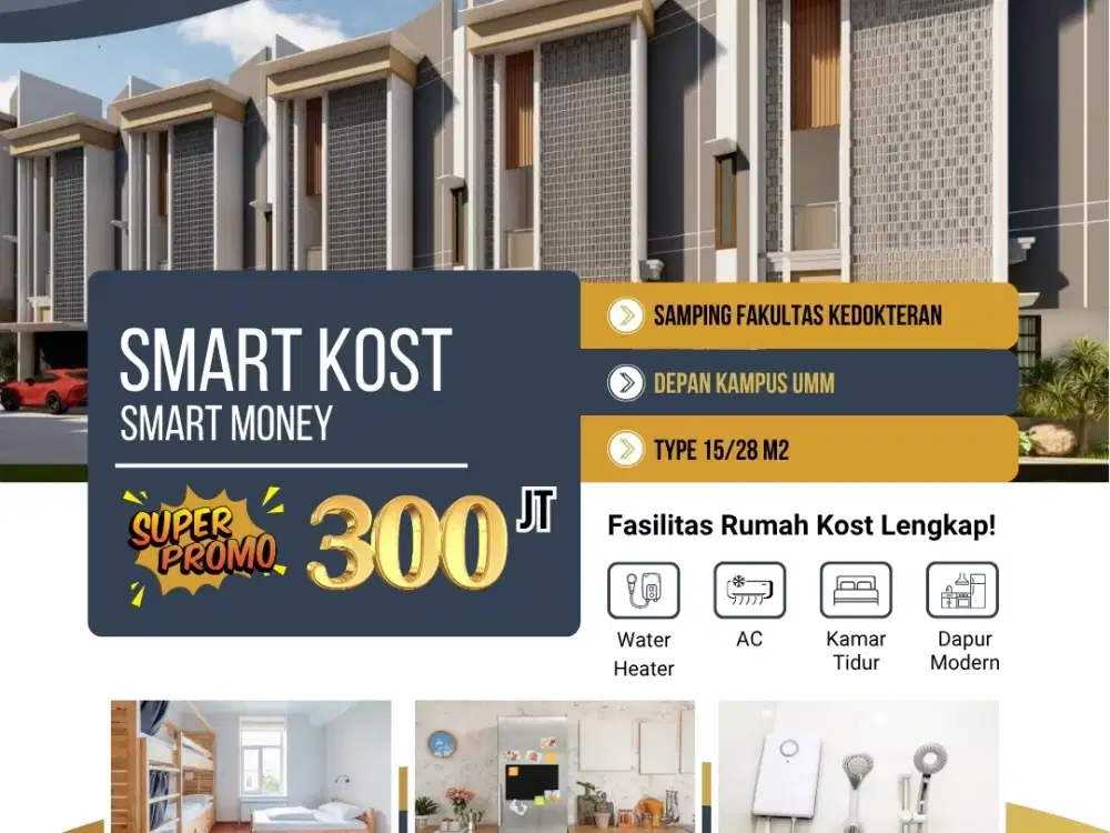 KAMAR KOS HANYA 300 JUTA AREA KAMPUS KOTA MALANG