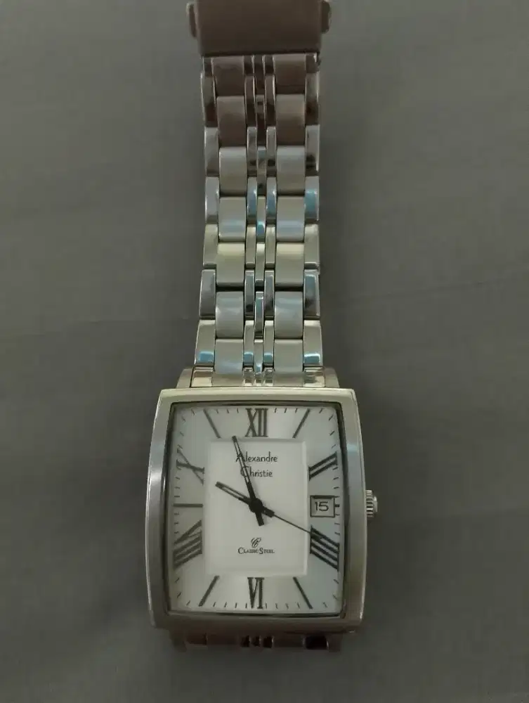 JAM TANGAN PRIA | KLASIK ALEXANDER CHRISTIE | SILVER Stainless