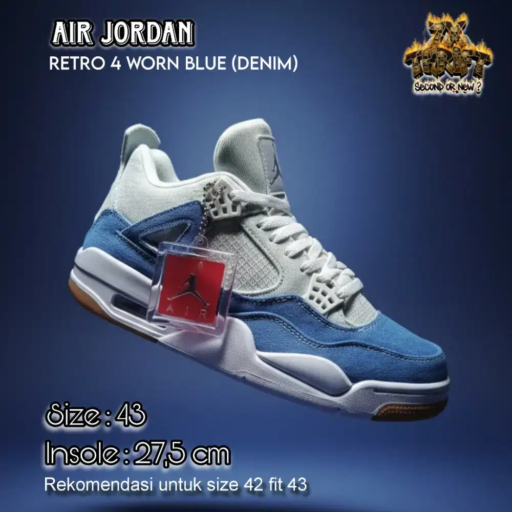 SEPATU PRIA/WANITA AJ RETRO DENIM