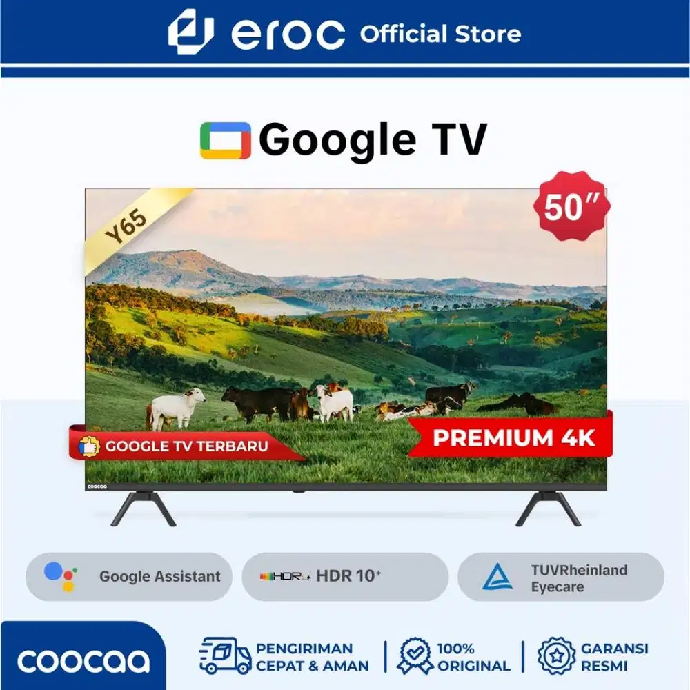 [Google TV] Coocaa Smart LED Google TV 50 Inc cooca 50y65