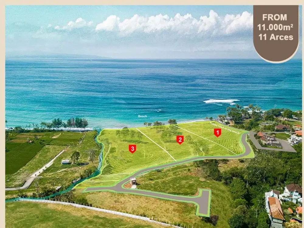 Dijual Tanah Pinggir Pantai Saba Beach