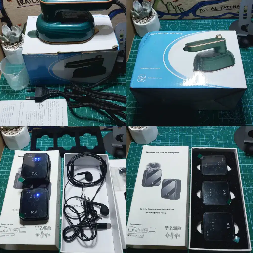 Wirelees musik dan setrika portabel