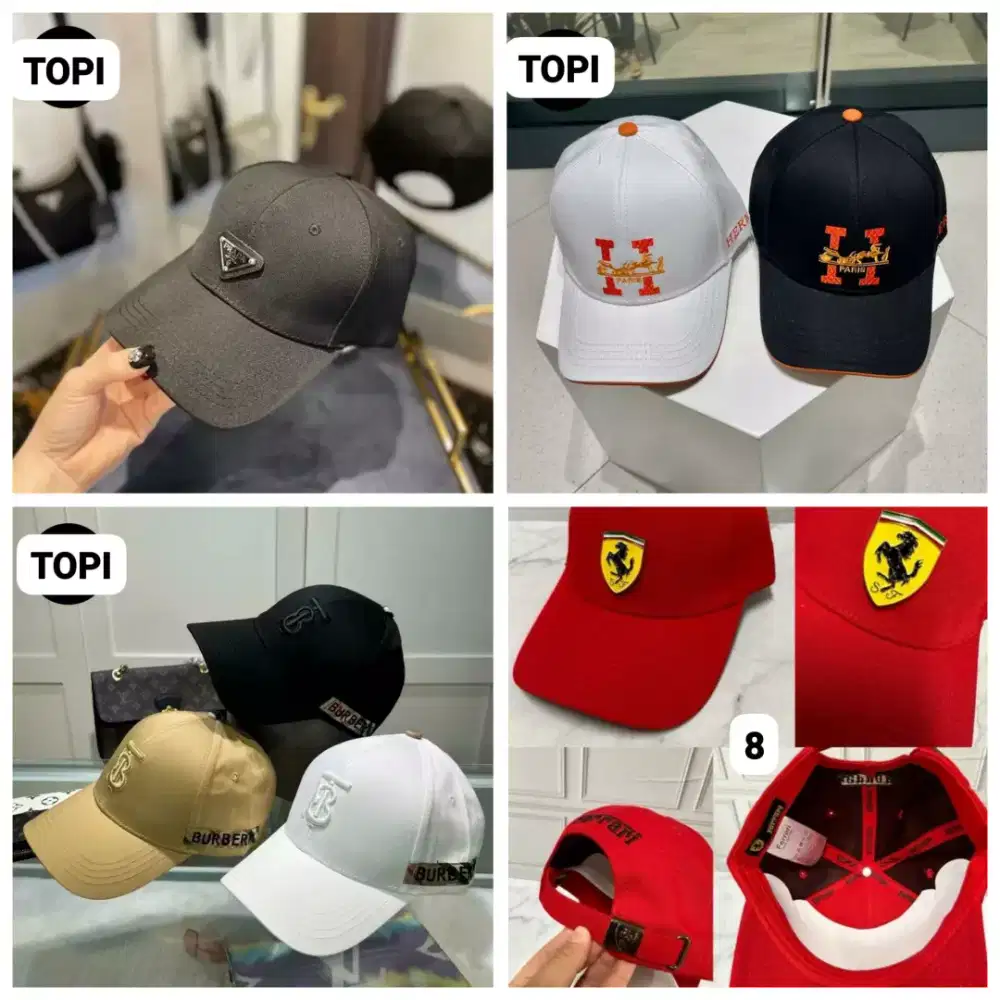 Topi branded pria ready banyak model