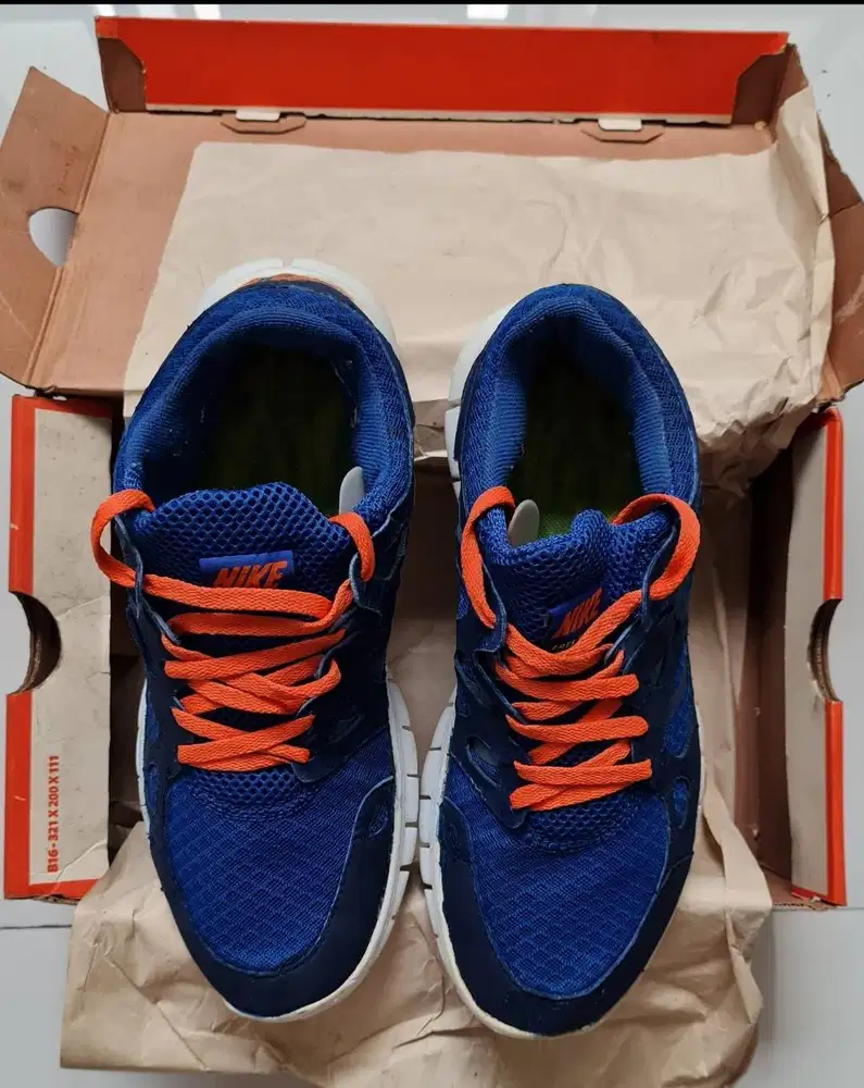 Sepatu NIKE Free Run 2 Ori Blue Orange Size 41