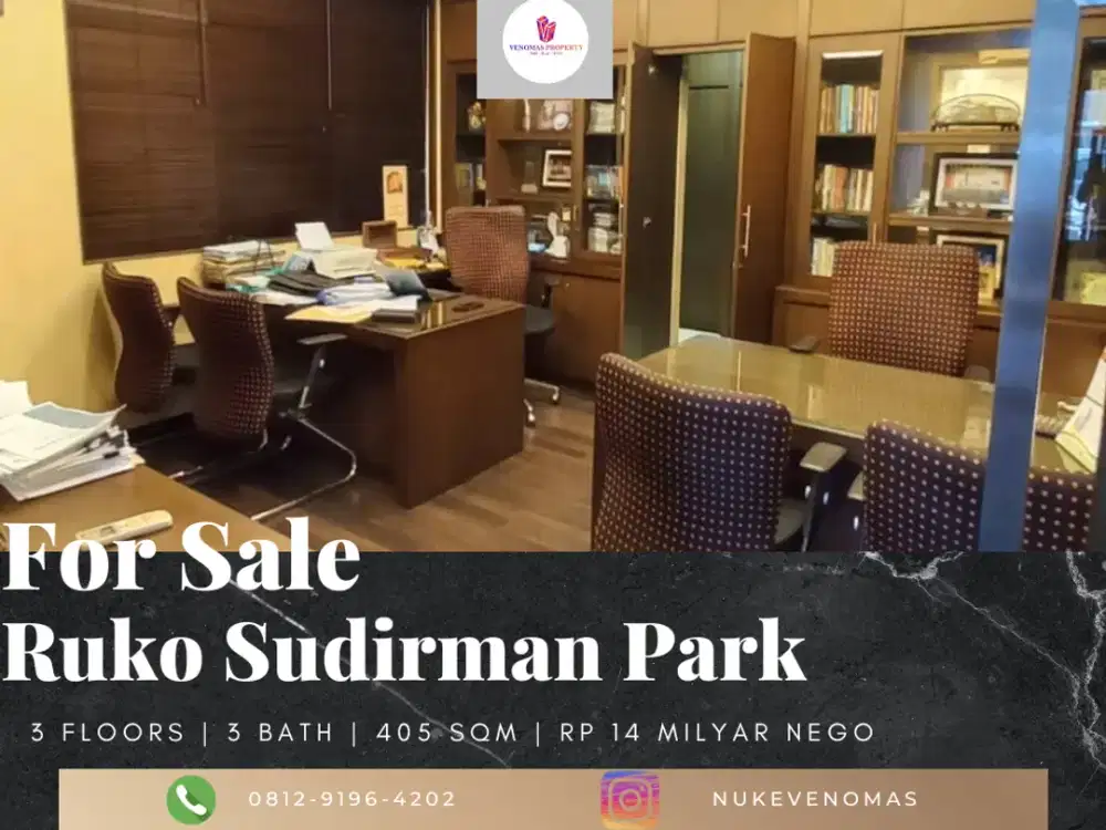 Dijual Ruko Gandeng Apartement Sudirman Park 3 Lantai
