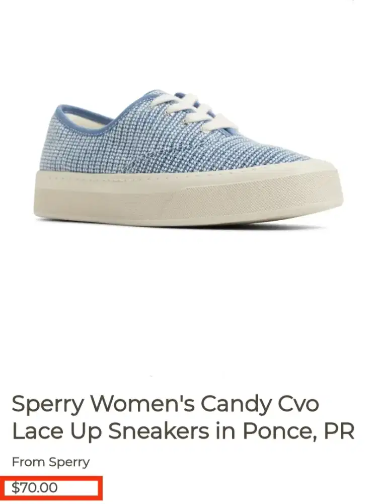 Sepatu SNEAKERS SPERRY CANDY biru muda