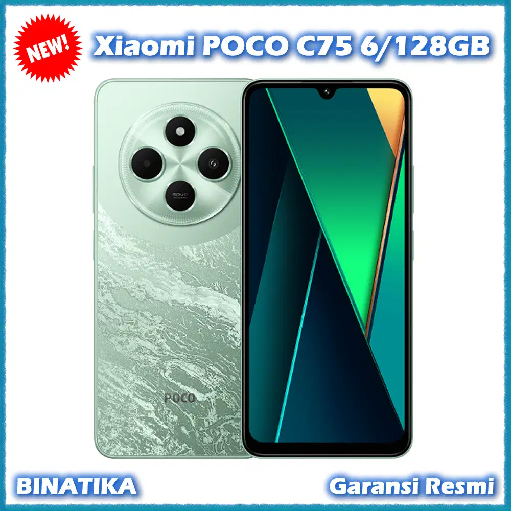Baru - Xiaomi POCO C75 NFC 6+6/128GB Original Garansi Resmi