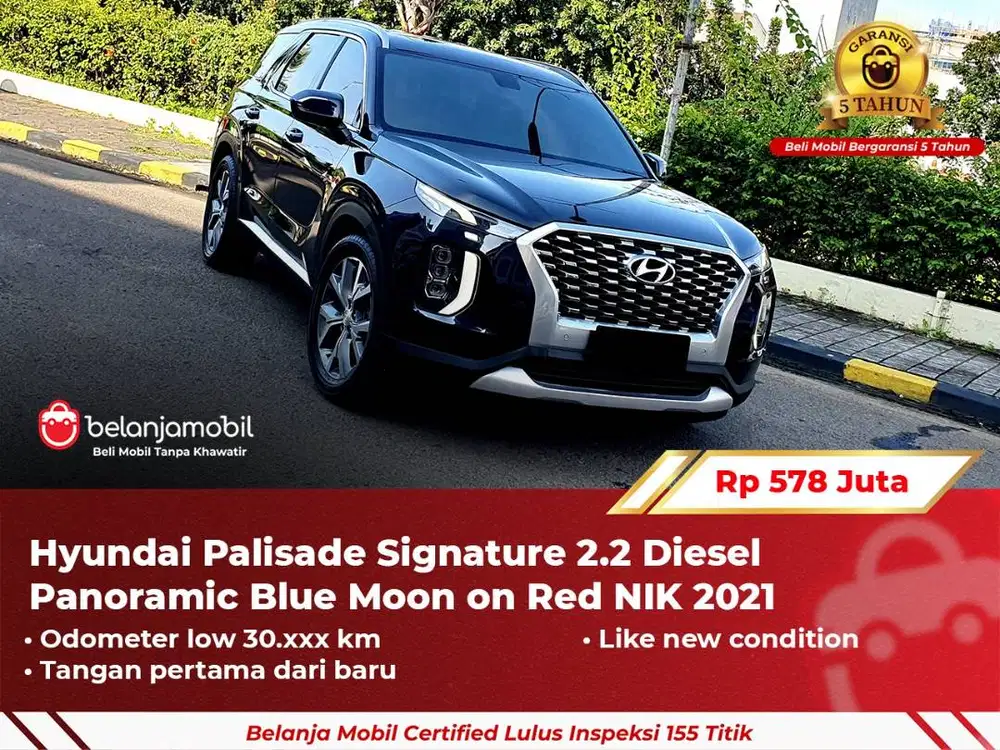 [ GARANSI 5TH ] Hyundai Palisade Signature 2.2 Diesel 2021/2022