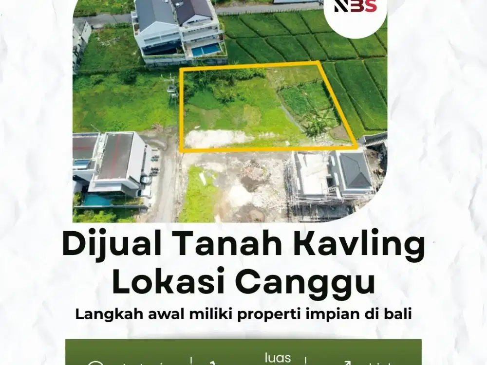 Dijual Tanah Kavling Strategis Dekat Starbucks Canggu Berawa