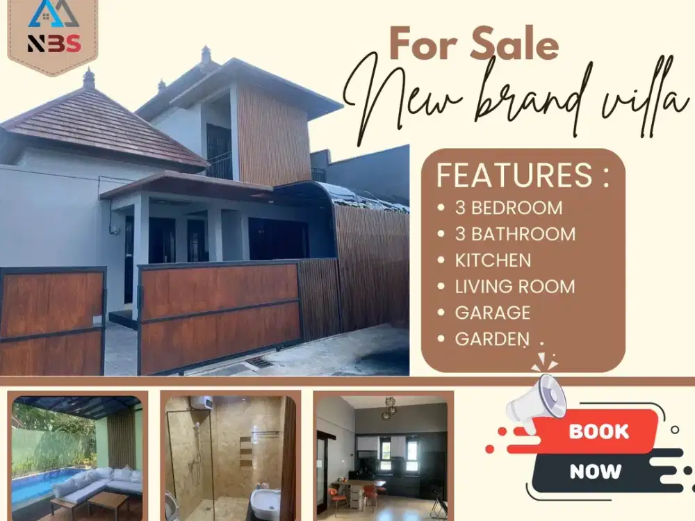 Dijual Villa Brand New Lokasi Dekat dengan Bali Bird Park Gianyar