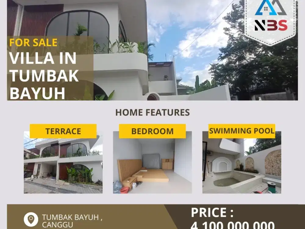 For Sale Villa Aesthetic Brand New Lokasi di Tumbak Bayuh