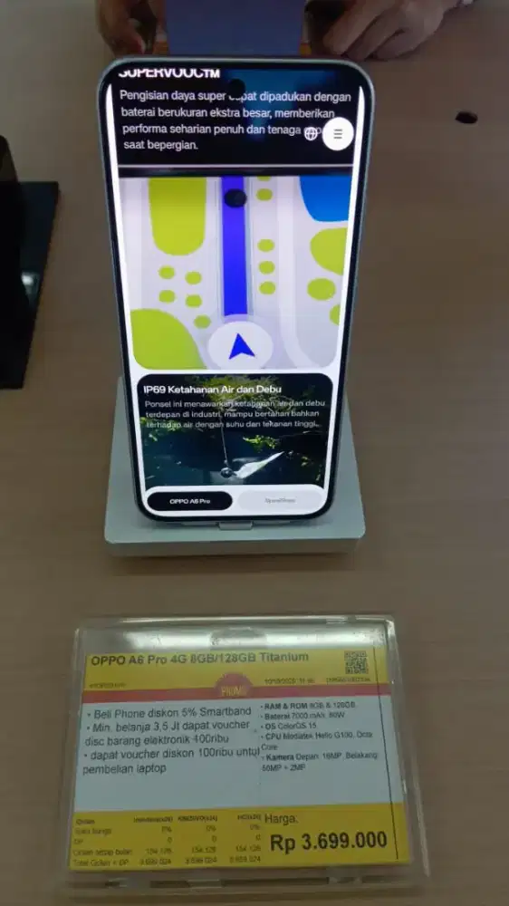 OPPO A6 PRO 4G 8GB/128 GB TINTANIUM, bisa cicilan pakai spaylater