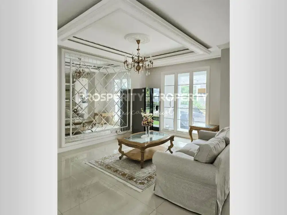 Rumah Hoek di Cluster Menaggio Village Full Furnish dan Interior dengan Gaya Klasik Kontemporer Siap Huni Lebar 12 di Gading Serpong