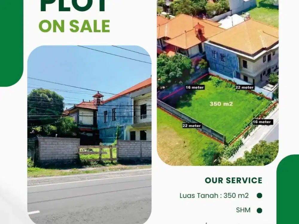 Dijual Tanah Prime sudah Tembok Keliling Lokasi Strategis Tukad Badung