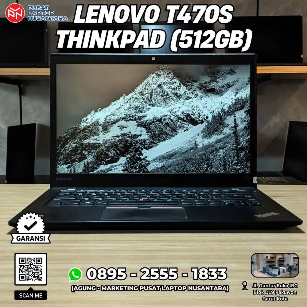 Lenovo T470s Thinkpad i7-7th [Second ex Kantor] - Laptop Garut