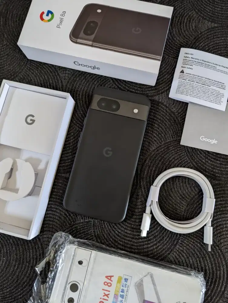 Google Pixel 8A Black 5G 8/128GB US Version Fullset Slimbox Bonus