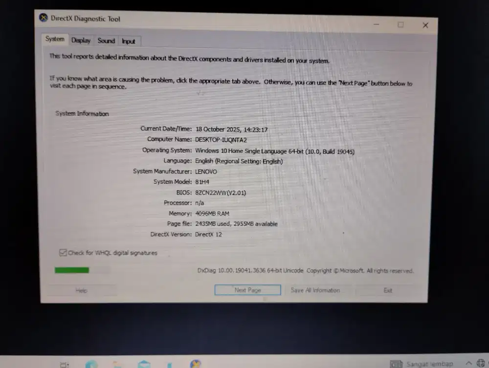 LAPTOP LENOVO AMD A4-9125 4/500GB HDD